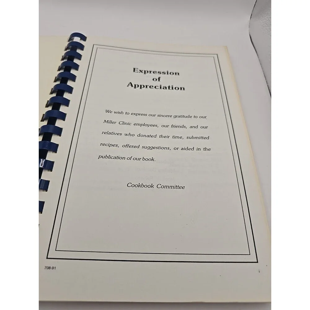 Miller Orthopaedic Clinic Charlotte NC Cookbook 1991